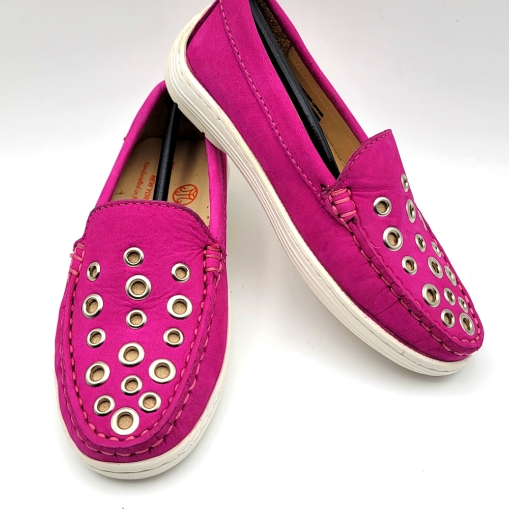Marc Joseph Mott Street‎ Pink Nubuck Kid Loafer Size 11. S1036